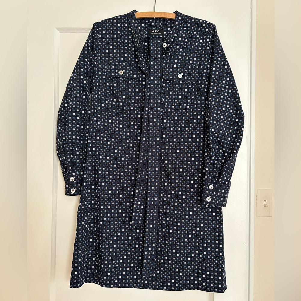 A.P.C. Martine Navy Dress, size 36, NWOT